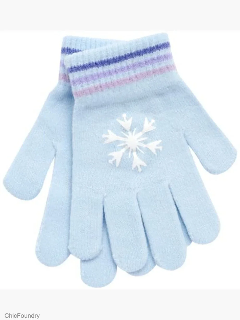 Girls' Winter Hat & Glove Set with Elsa Design Ages 4-7